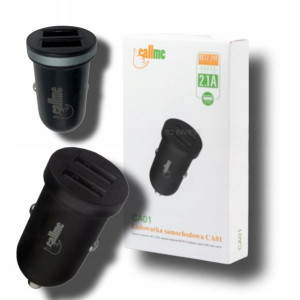 Ładowarka samochodowa CA01 2.1A 2-USB Czarna