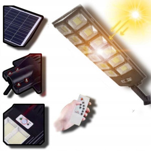 Lampa uliczna 800 W 45000 lm solarna + pilot