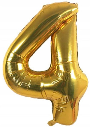 Balon Foliowy Cyfra 4 Urodziny Balony Gigant 100cm