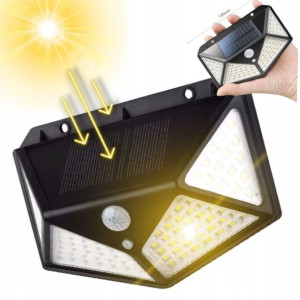 Lampa Solarna Z Czujnikiem Ruch I Zmierzchu 100led