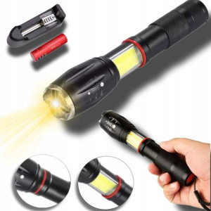 Latarka Taktyczna Led Zoom Cree Mocna Reflektor