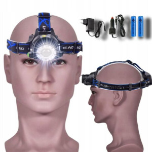 Latarka Czołowa Led Zoom Cree Xm-l -mocna