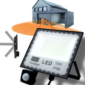 Halogen Naświetlacz Led Lampa 20w Czujnik Ruchu