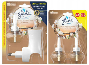 GLADE zestaw odświeżacz sandalwood + duo zapas