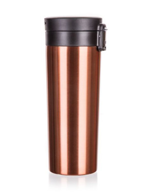 Kubek termiczny z podwójnymi ściankami ARCUS 450 ml, brązowy