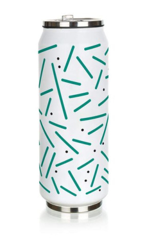 Termos BE COOL Stripes 430ml, zielony