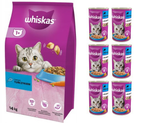 Whiskas Tuńczyk warzywa 14kg+ Whiskas tuńczyk galaterka 400g