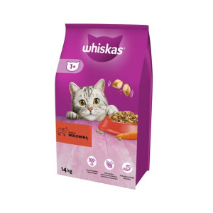 WHISKAS Adult z wołowiną i marchewką 14kg