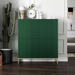 Komoda Glamour RTV Glamour Butelkowa Zieleń 112 cm