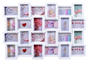Ramka Na 24 Zdjęcia 10x15 Multi Foto 3d Duża Biała