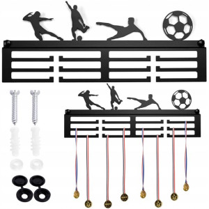 Wieszak Na Medale Ścienny Metal Football 40 Cm