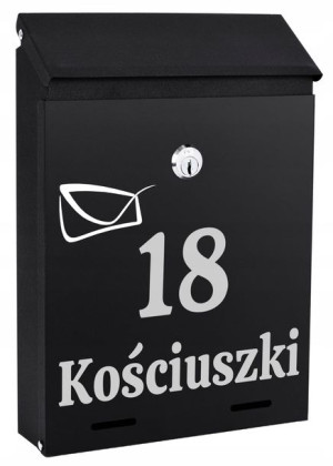 Skrzynka Pocztowa Na Listy Gazety Napis Nr Domu Ul