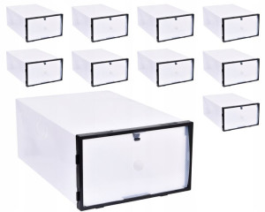 10 X Pudełko Pojemnik Organizer Na Buty Z Klapą