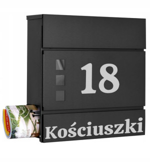 Skrzynka Pocztowa Na Listy Gazety Napis Nr Domu Ul