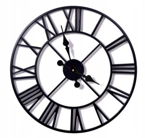 Zegar Metalowy Rzymski Vintage Retro Loftowy 50 Cm