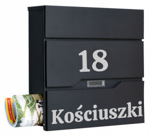 Skrzynka Pocztowa Na Listy Gazety Napis Nr Domu Ul
