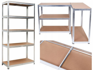 Regał Magazynowy Metalowy Ocynk Mdf 180x90 875kg