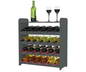 Regał Stojak na wino z półką RW-16 24 butelki - Szary
