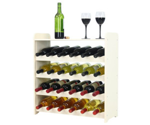 Regał Stojak na wino z półką RW-16 24 butelki - Ecru