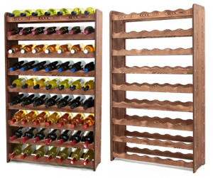 Regał Stojak na wino RW-16 63 butelki - Brązowy Dekor
