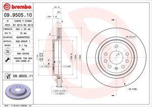 Tarcza hamulcowa BREMBO 09.9505.10 569114
