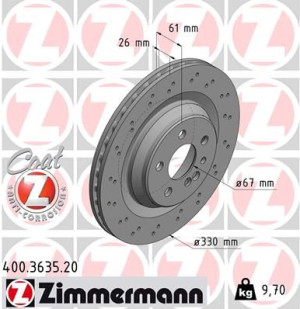 Tarcza hamulcowa ZIMMERMANN 400.3635.20 2204230912