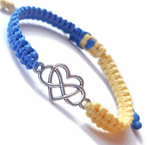 Bransoletka serce infinity barwy Ukraina Patriotyczna