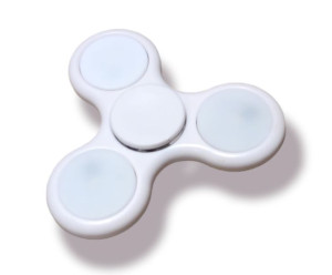 Omega Świecący Biały Hand Fidget Spinner