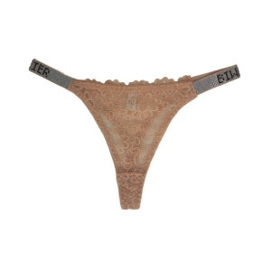 Stringi Damskie Z Cyrkoniami 1 Szt. 2101 Beżowy M/l