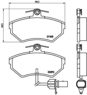 Klocki hamulcowe BREMBO P85044 21945.19.6