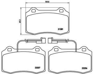 Klocki hamulcowe BREMBO P23074 9947643