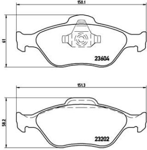 Klocki hamulcowe BREMBO P24055 23202180