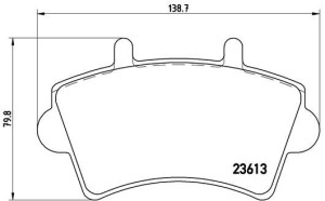 Klocki hamulcowe BREMBO P59039 23613178