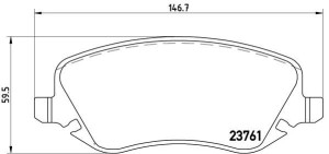 Klocki hamulcowe BREMBO P23088 23761190