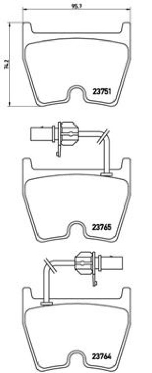 Klocki hamulcowe BREMBO P85078 23751167