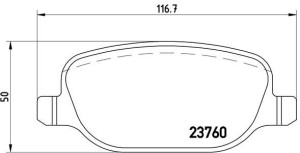 Klocki hamulcowe BREMBO P23109 23760178