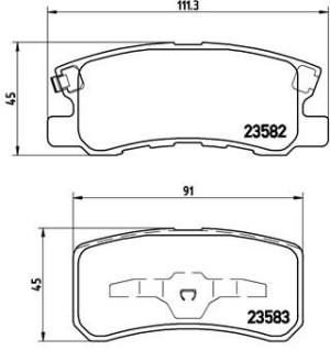 Klocki hamulcowe BREMBO P54031 23582155