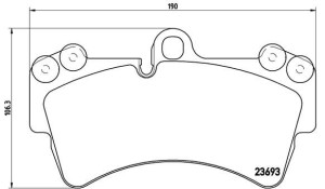 Klocki hamulcowe BREMBO P85065 23693160
