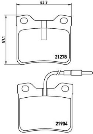 Klocki hamulcowe BREMBO P50030 21904169