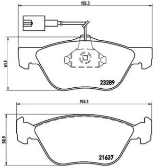 Klocki hamulcowe BREMBO P23077 21636193