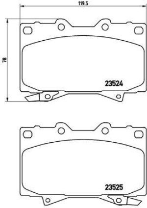 Klocki hamulcowe BREMBO P83048 23524155