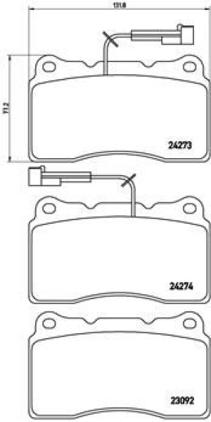 Klocki hamulcowe BREMBO P23098 23092158