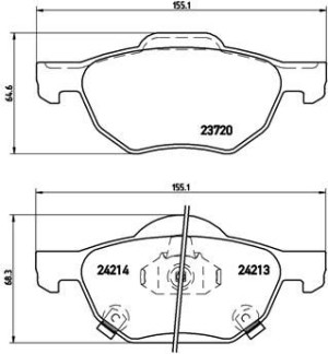 Klocki hamulcowe BREMBO P28036 23868170