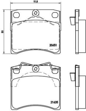 Klocki hamulcowe BREMBO P85027 21635.18.2