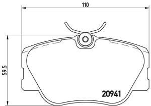 Klocki hamulcowe BREMBO P50008 20941193