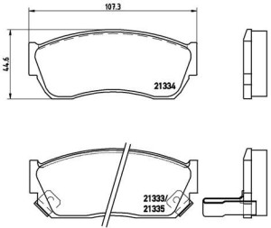 Klocki hamulcowe BREMBO P79005 21333150