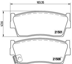 Klocki hamulcowe BREMBO P79006 21500148