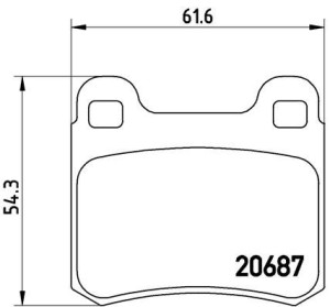 Klocki hamulcowe BREMBO P50013 20687155