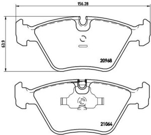 Klocki hamulcowe BREMBO P06012 20968203