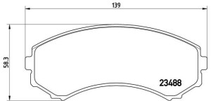 Klocki hamulcowe BREMBO P54029 23488160